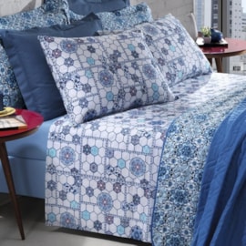 Jogo de Cama Queen Santista Prata Ludmila 150 fios - 4 peças Jogo de Cama Queen Santista Prata Ludmila 150 fios - 4 peças