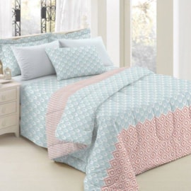 Jogo de Cama Queen Teka Diamante Lilian 150 Fios 4 Peças Jogo de Cama Queen Teka Diamante Lilian 150 Fios 4 Peças