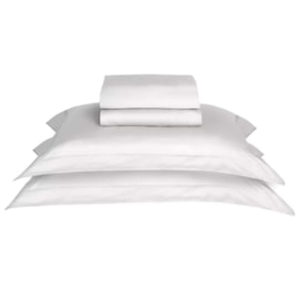 Jogo de Cama Queen Tellaio Bambu 300 Fios Branco 4 Pçs 2 Lençois + 2 Fronhas Jogo de Cama Queen Tellaio Bambu 300 Fios Branco 4 Pçs 2 Lençois + 2 Fronhas