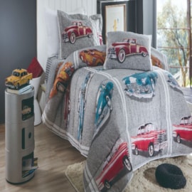 Jogo de Cama Solteiro 3 Peças Happy Day Cars (2 Lençóis e 1 Fronha) Jogo de Cama Solteiro 3 Peças Happy Day Cars (2 Lençóis e 1 Fronha)