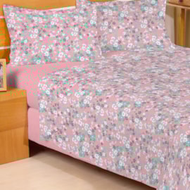 Jogo de Cama Solteiro Duplo Encanto Floral Coral 3 Peças Jogo de Cama Solteiro Duplo Encanto Floral Coral 3 Peças