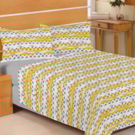 Jogo de Cama Solteiro Duplo Encanto Geométrico Amarelo Jogo de Cama Solteiro Duplo Encanto Geométrico Amarelo