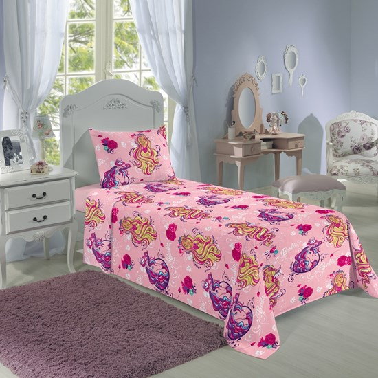 Jogo de Cama Solteiro Infantil Lepper Barbie Reinos Mágicos