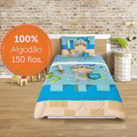 Jogo de Cama Solteiro Infantil Lepper Cavaleiro 3 Peças Jogo de Cama Solteiro Infantil Lepper Cavaleiro 3 Peças