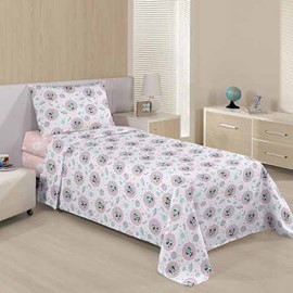 Jogo de Cama Solteiro Infantil Microfibra Minnie Dreams Santista 3 peças Jogo de Cama Solteiro Infantil Microfibra Minnie Dreams Santista 3 peças