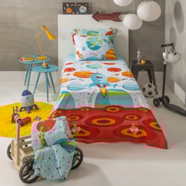 Jogo de Cama Solteiro Infantil Santista Basic Espacial 3 Peças 100% Algodão Jogo de Cama Solteiro Infantil Santista Basic Espacial 3 Peças 100% Algodão