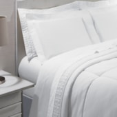 Jogo de Cama Solteiro Kacyumara Satinee Branco 4 Pçs 300Fios Jogo de Cama Solteiro Kacyumara Satinee Branco 4 Pçs 300Fios