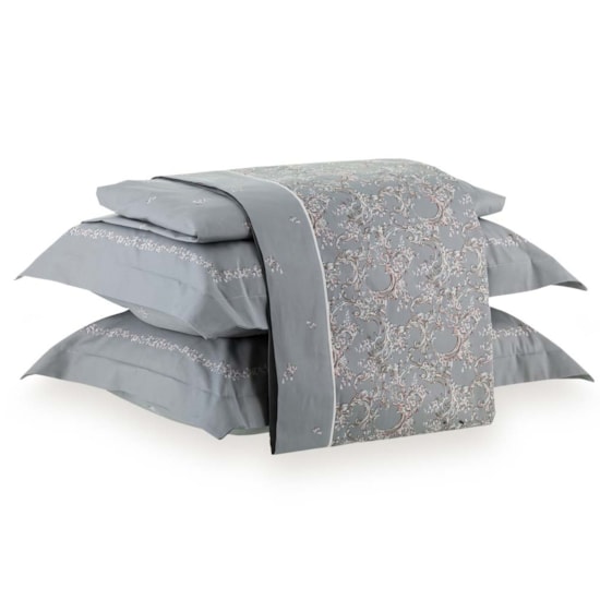 Jogo de Cama Solteiro Kacyumara Satinee Magany 3Pçs 300Fios Jogo de Cama Solteiro Kacyumara Satinee Magany 3Pçs 300Fios