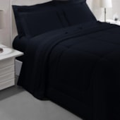 Jogo de Cama Solteiro Kacyumara Satinee Preto 3Pçs 300Fios Jogo de Cama Solteiro Kacyumara Satinee Preto 3Pçs 300Fios