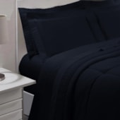 Jogo de Cama Solteiro Kacyumara Satinee Preto 3Pçs 300Fios Jogo de Cama Solteiro Kacyumara Satinee Preto 3Pçs 300Fios