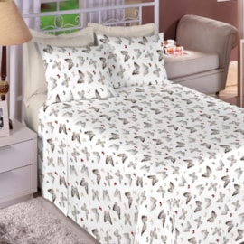 Jogo de Cama Solteiro King Premium Linea 180 Fios Borboletas (2 Lençois + 1 Fronha) Jogo de Cama Solteiro King Premium Linea 180 Fios Borboletas (2 Lençois + 1 Fronha)