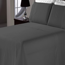 Jogo de Cama Solteiro Lucat Prime Cinza Escuro Jogo de Cama Solteiro Lucat Prime Cinza Escuro