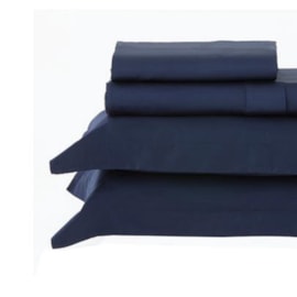 Jogo de Cama Solteiro Plus Kacyumara Satinee Azul Marinho 3Pçs 300Fios Jogo de Cama Solteiro Plus Kacyumara Satinee Azul Marinho 3Pçs 300Fios