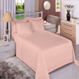 Jogo de Cama Solteiro Premium Linea 180 Fios Poá Rosa (2 Lençois + 1 Fronha) Jogo de Cama Solteiro Premium Linea 180 Fios Poá Rosa (2 Lençois + 1 Fronha)