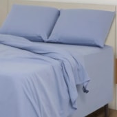 Jogo de Cama Solteiro Teka Diamante Azul 150 Fios 3 Peças (2 Lençois e 1 Fronhas)