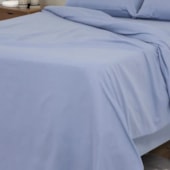 Jogo de Cama Solteiro Teka Diamante Azul 150 Fios 3 Peças (2 Lençois e 1 Fronhas)