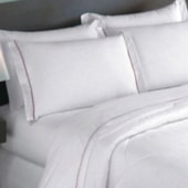 Jogo de Cama Solteiro Teka Diamante Branco 150 Fios 3 Peças (2 Lençois e 1 Fronhas)