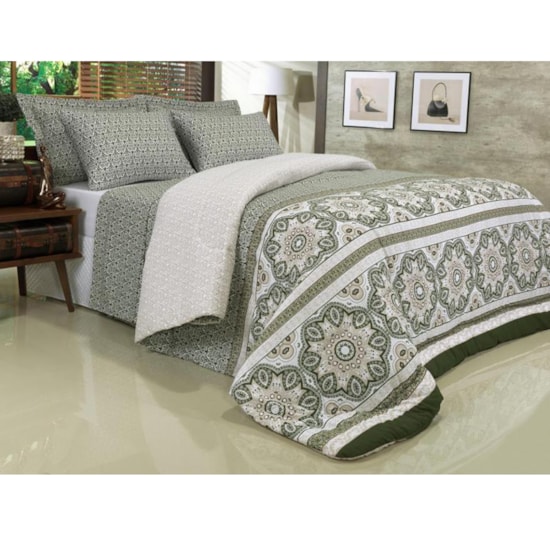 Jogo de Cama Solteiro Teka Diamante Jacques 150 Fios 4 Peças Jogo de Cama Solteiro Teka Diamante Jacques 150 Fios 4 Peças