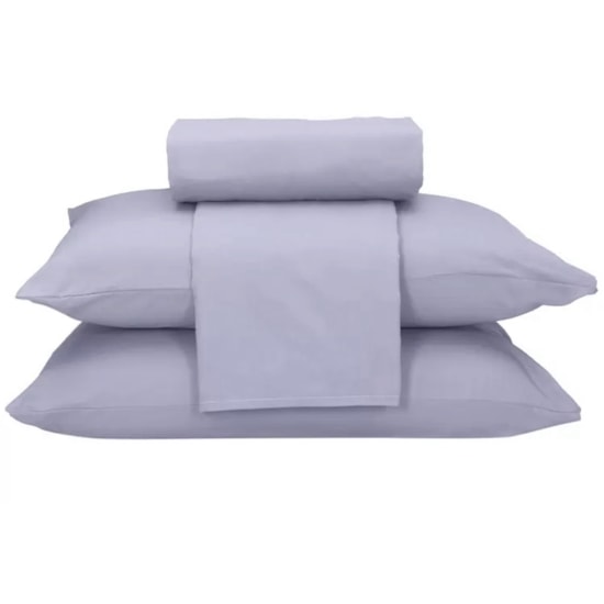 Jogo de Cama Solteiro Teka Diamante Lilas 150 Fios 3 Peças (2 Lençois e 1 Fronhas)