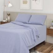 Jogo de Cama Solteiro Teka Diamante Lilas 150 Fios 3 Peças (2 Lençois e 1 Fronhas)