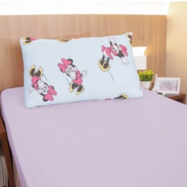 Jogo de Lençol Solteiro 2 Peças Portallar Disney Minnie Class Lilas (1 Fronha e 1 Lençol) Jogo de Lençol Solteiro 2 Peças Portallar Disney Minnie Class Lilas (1 Fronha e 1 Lençol)