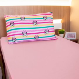 Jogo de Lençol Solteiro 2 Peças Portallar Disney Minnie Vibe Rosa (1 Fronha e 1 Lençol) Jogo de Lençol Solteiro 2 Peças Portallar Disney Minnie Vibe Rosa (1 Fronha e 1 Lençol)