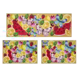 Jogo de Tapete para Cozinha Jolitex Allegra Botanic Jogo de Tapete para Cozinha Jolitex Allegra Botanic