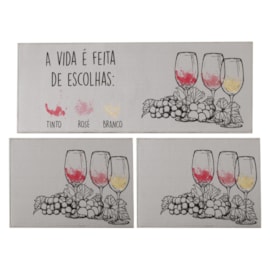 Jogo de Tapete para Cozinha Jolitex Allegra Vinho Jogo de Tapete para Cozinha Jolitex Allegra Vinho