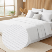 Kit 10 Colchas Queen Piquet Teka Genova 100% Algodão Branco (ATACADO)