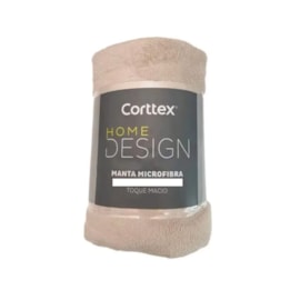 Kit 10 Manta de Microfibra Solteiro Corttex Home Desing Bege 1,50m x 2,00m