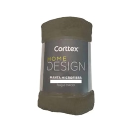 Kit 10 Manta de Microfibra Solteiro Corttex Home Desing Taupe 1,50m x 2,00m
