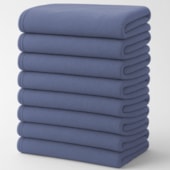 Kit 10 Mantas de Microfibra Casal Jolitex Azul Denin 1,80m x 2,20m (ATACADO)