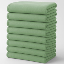 Kit 10 Mantas de Microfibra Casal Jolitex Verde Floresta 1,80m x 2,20m (ATACADO)