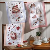 Kit 12 Panos de Copa Felpudo Estampado Dohler Doçura Kit 12 Panos de Copa Felpudo Estampado Dohler Doçura