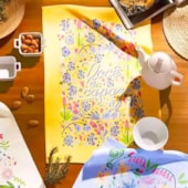 Kit 12 Panos de Copa Felpudo Estampado Dohler Frases Kit 12 Panos de Copa Felpudo Estampado Dohler Frases