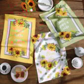 Kit 12 Panos de Copa Felpudo Estampado Dohler Girassol Kit 12 Panos de Copa Felpudo Estampado Dohler Girassol