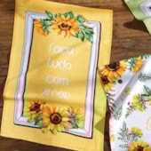 Kit 12 Panos de Copa Felpudo Estampado Dohler Girassol Kit 12 Panos de Copa Felpudo Estampado Dohler Girassol