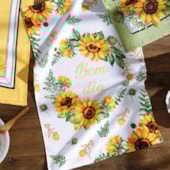 Kit 12 Panos de Copa Felpudo Estampado Dohler Girassol Kit 12 Panos de Copa Felpudo Estampado Dohler Girassol