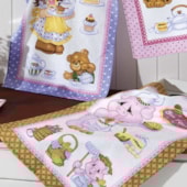 Kit 12 Panos de Copa Felpudo Estampado Dohler Happy Kitchen Kit 12 Panos de Copa Felpudo Estampado Dohler Happy Kitchen