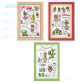 Kit 12 Panos de Copa Felpudo Estampado Dohler Lhamas Kit 12 Panos de Copa Felpudo Estampado Dohler Lhamas