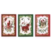 Kit 12 Panos de Copa Felpudo Estampado Dohler Natal 109 Kit 12 Panos de Copa Felpudo Estampado Dohler Natal 109