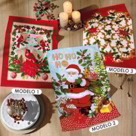 Kit 12 Panos de Copa Felpudo Estampado Dohler Natal 113 Kit 12 Panos de Copa Felpudo Estampado Dohler Natal 113