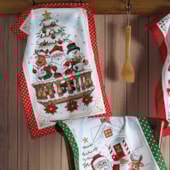 Kit 12 Panos de Copa Felpudo Estampado Dohler Natal II Kit 12 Panos de Copa Felpudo Estampado Dohler Natal II