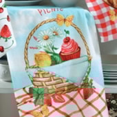 Kit 12 Panos de Copa Felpudo Estampado Dohler Picnic Kit 12 Panos de Copa Felpudo Estampado Dohler Picnic