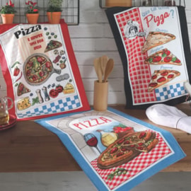 Kit 12 Panos de Copa Felpudo Estampado Dohler Pizzaiolo