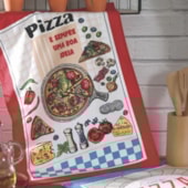 Kit 12 Panos de Copa Felpudo Estampado Dohler Pizzaiolo Kit 12 Panos de Copa Felpudo Estampado Dohler Pizzaiolo