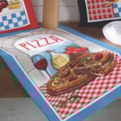 Kit 12 Panos de Copa Felpudo Estampado Dohler Pizzaiolo Kit 12 Panos de Copa Felpudo Estampado Dohler Pizzaiolo