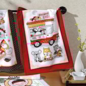 Kit 12 Panos de Copa Felpudo Estampado Dohler Sushi 01 Kit 12 Panos de Copa Felpudo Estampado Dohler Sushi 01