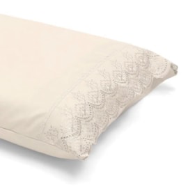 Kit 2 Fronhas 100% Poliéster Com Renda Buettner Amy Pérola Kit 2 Fronhas 100% Poliéster Com Renda Buettner Amy Pérola