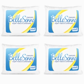 Kit 4 Travesseiro Trisoft Bello Sonno 45x65